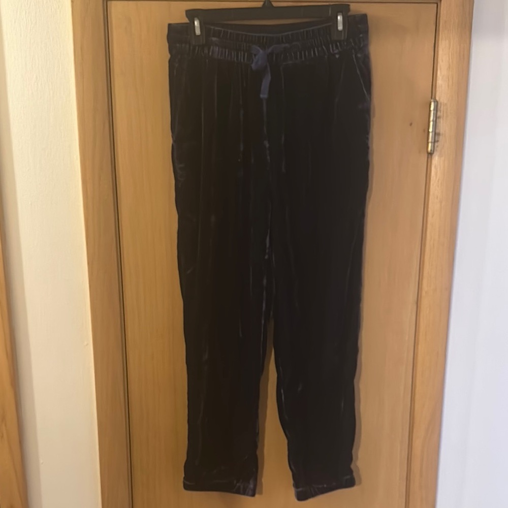 J. Crew Women’s Velvet Jogger Pant Purple Blue Size 4